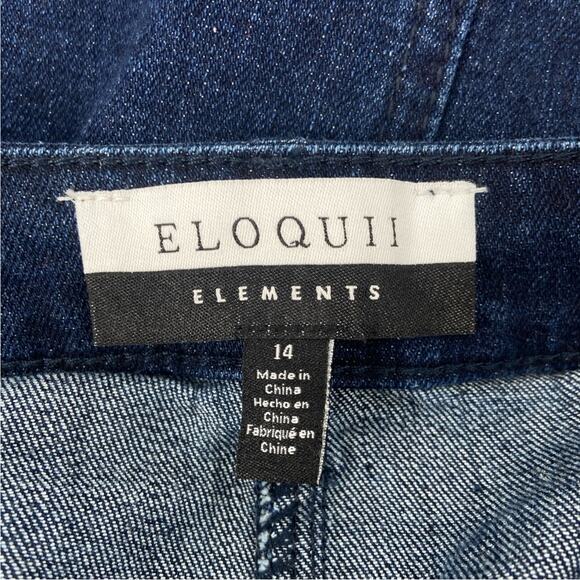 ELOQUII Elements High Rise Button Fly Denim‎ Skirt 14 - Picture 6 of 7
